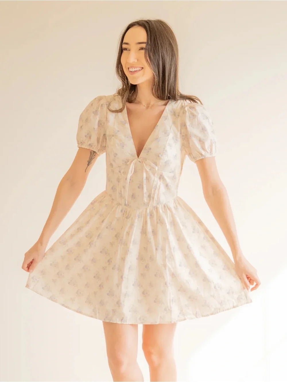 New with tags Storia Lilac Lullaby Floral Mini Dress